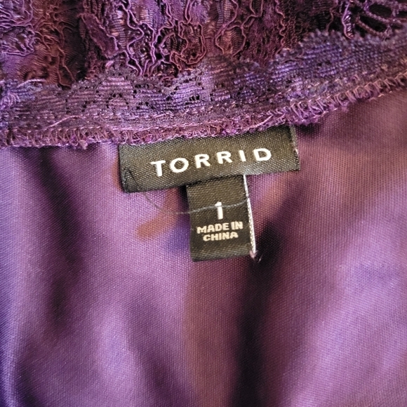 Torrid Purple Lace Dress Size 1 - Picture 6 of 6